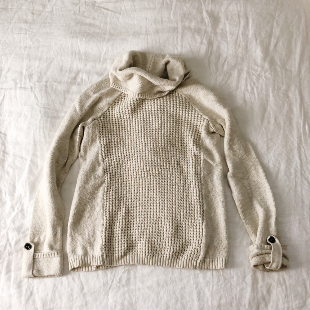Cream turtleneck sweater